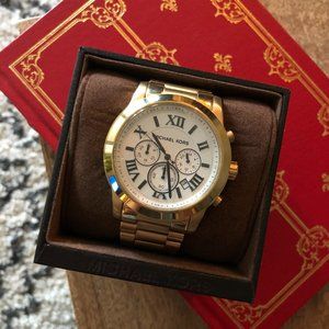 Michael Kors Cooper Two Tone Gold - face plastic still ON!!